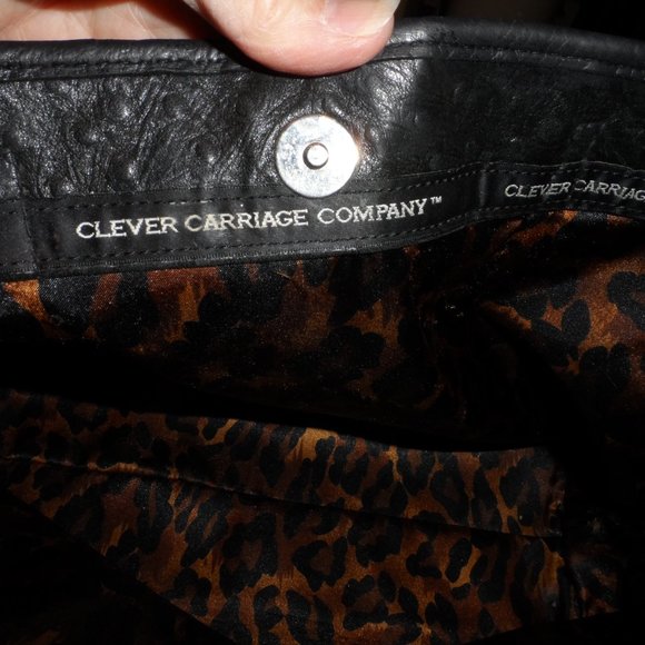 Clever Carriage Company Python Print Calf Hair Large Tote Bag - Picture 13 of 16